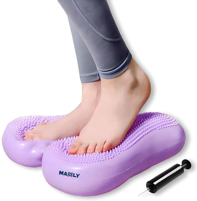 맥슬리 말랑이 스텝퍼 에어쿠션 계단오르기 다이어트 유산소 운동기구, 퍼플