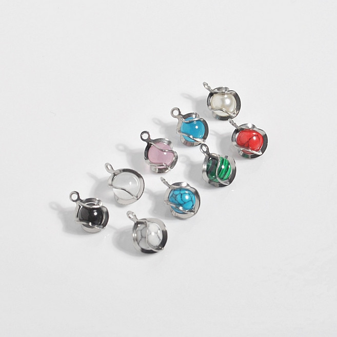 11105 써지컬 펜던트 스텐프레임 장식 8x12mm (1개), 블랙