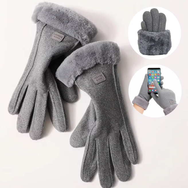 BANA 따뜻한 융털안감 스마트터치 여성 방한장갑