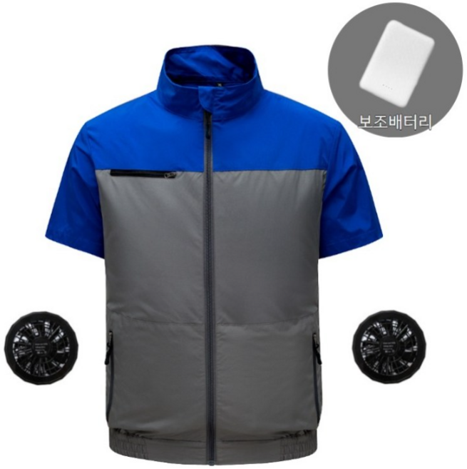 [KC인증] 에쉬울프 얼음조끼 여름 에어 쿨조끼 선풍기 조끼 선풍기 보조배터리