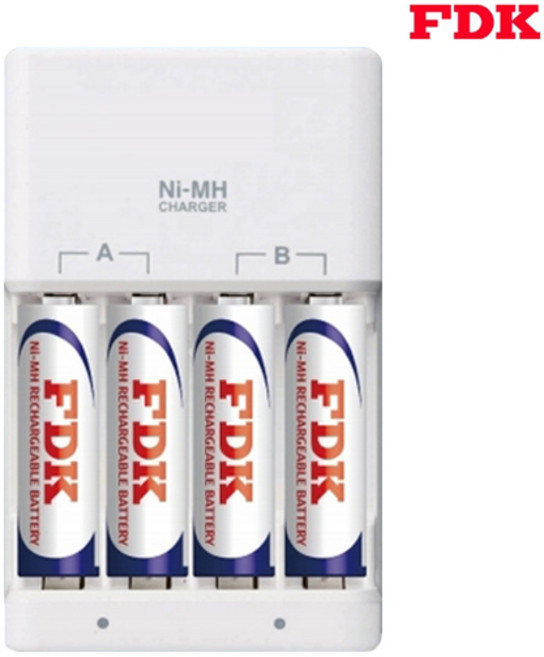 FDK 소니 충전지/ 4구 충전기 AA AAA 전지, 5.FDK 충전기(4구), 1개