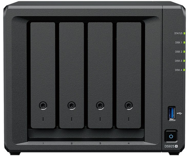 시놀로지 디스크 스테이션 DS925+ 4베이 나스 스토리지 국내 정품, 12TB (HAT3300 6TB x 2개)