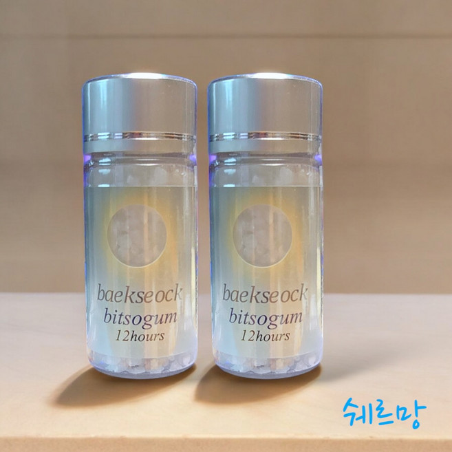 백석빛소금 12시간 휴대용 알갱이 용융소금, 2개, 40g