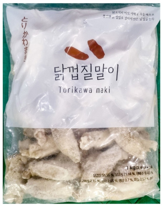 닭껍질교자 말이 1kg 모노링크 마트 키친 냉동식품 이만두 초승달, 30개