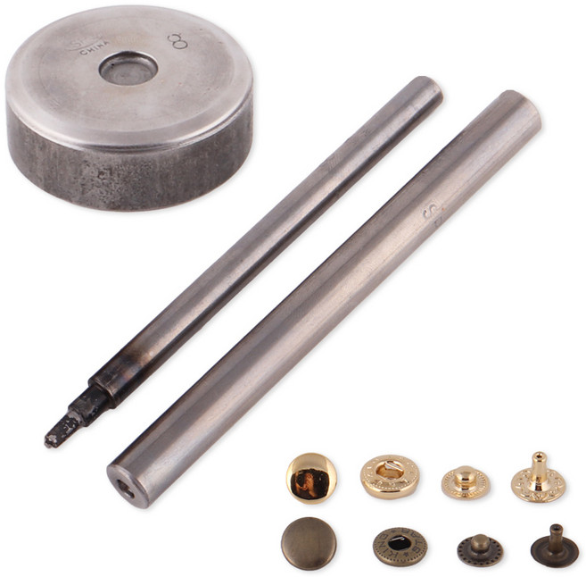 스프링도트 공구세트 금속 똑딱이 단추 조립 도구, 1개, 10mm 단추용 세트 (밑판별도)