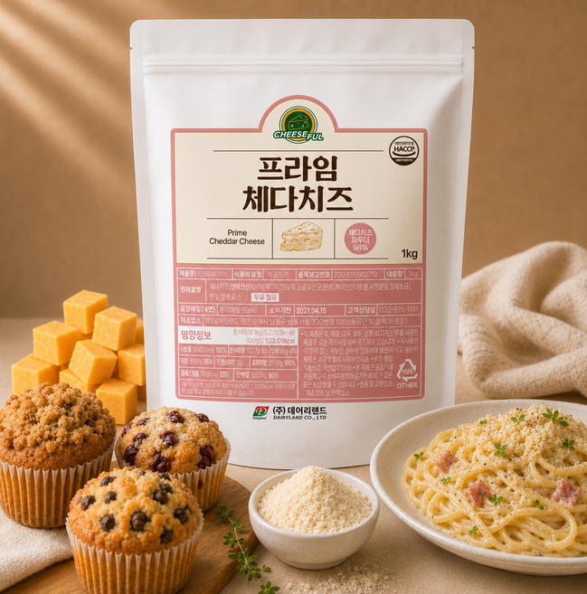 [데어리랜드] 프라임체다치즈, 1kg, 1개