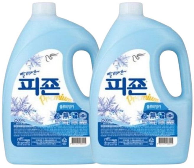 피죤 섬유유연제 피존섬유유연제 정전기방지 블루비앙카 2500ml 2개, 2.5L