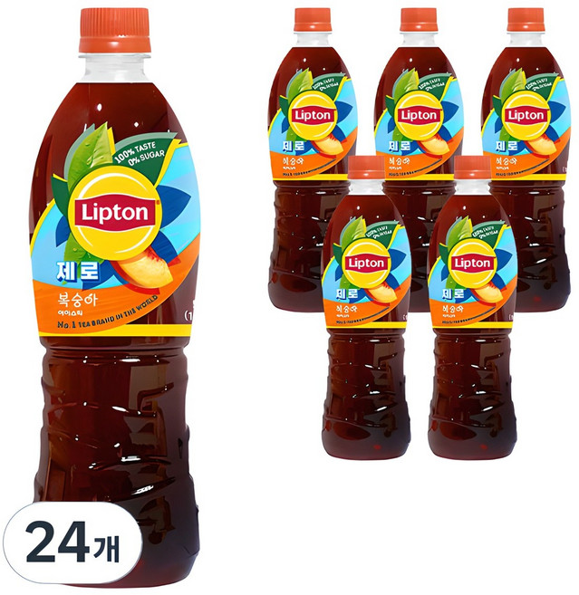 립톤 제로 복숭아 아이스티, 500ml, 24개