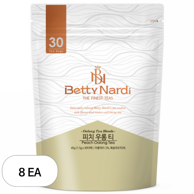 베티나르디 피치 우롱 티 티백, 1.5g, 30개입, 8개