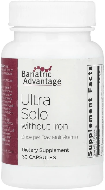 정말좋습니다 Bariatric Advantage 철분 무함유 Ultra Solo 캡슐 30정 빠르게배송해드릴게요, 1개 - 쿠팡