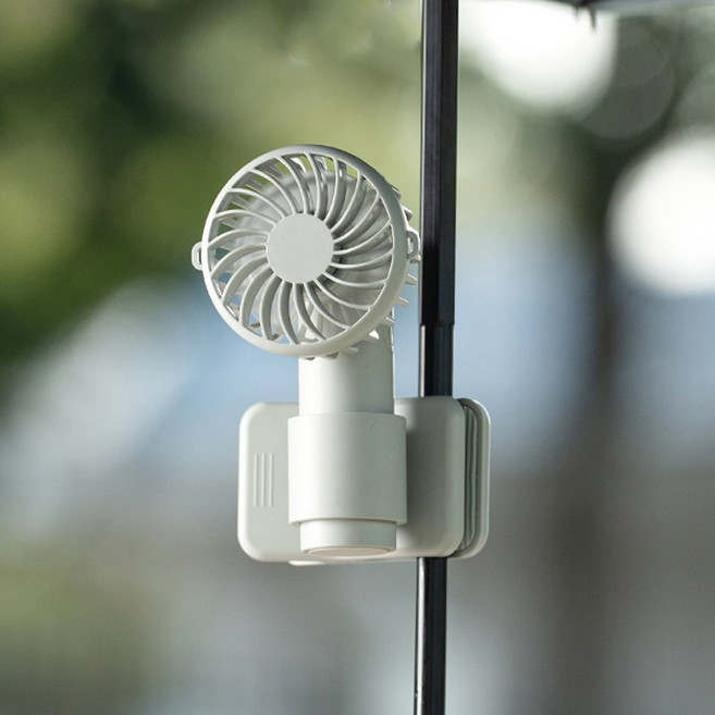미니 클립형 선풍기 휴대용 저소음 손선풍기, 화이트, YM-F66