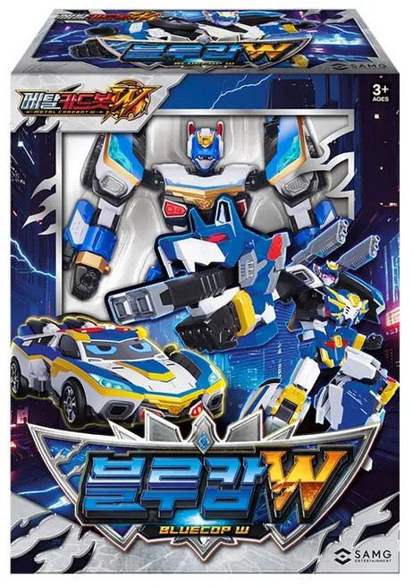 메탈카드봇W 블루캅W 변신 로봇 장난감 1개(단품), 1개