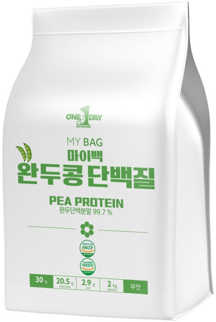 원데이뉴트리션 마이백 완두콩 단백질, 2kg, 1개