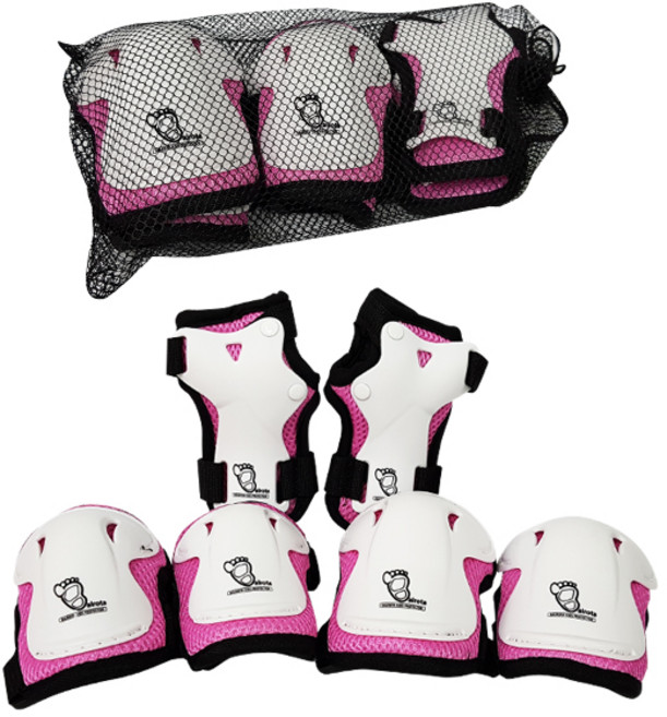 발로타 유아용 무릎 + 손목 + 팔꿈치 보호대세트, 핑크, 1세트