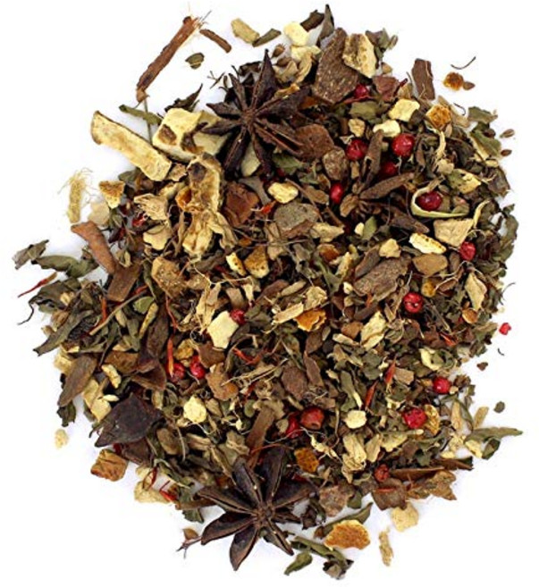 제스티 툴시 - 허브 - 루즈 리프 티 - 4oz (113. Zesty Tulsi Wellness Loose Leaf Herbal Tea Pouches - 4oz | Blend o, 1개, 113g