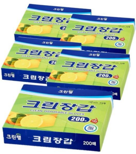 크린랲 크린장갑 200매, 200개입, 5개