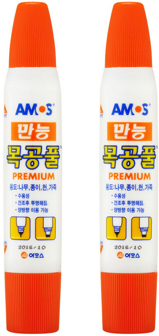 아모스 만능 목공풀, 36g, 2개