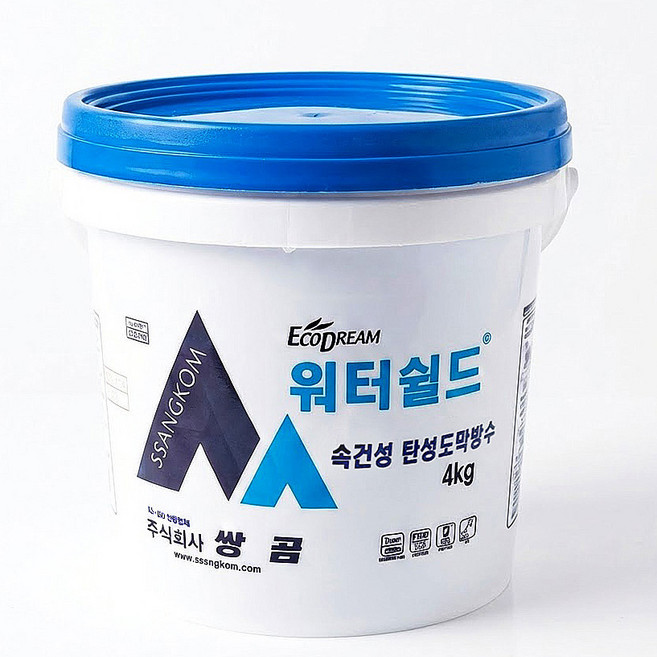 쌍곰 워터쉴드 방수제 욕실 화장실 인테리어 리모델링 방수액 페인트 4kg, 1개