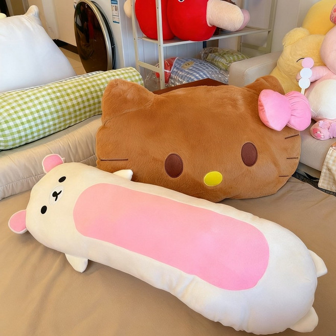 리락쿠마 인형 대형 봉제인형 일본 캐릭터 80cm, 화이트 리락쿠마 80cm