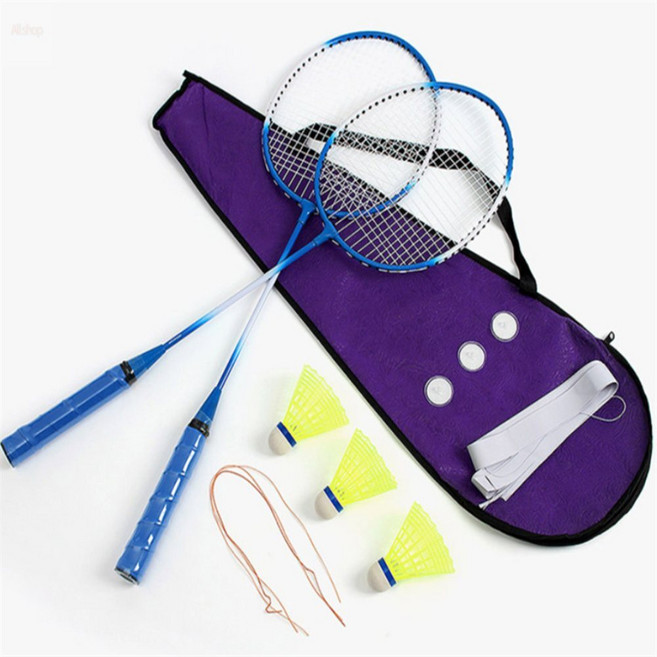 올샵 혼자배드민턴연습 LED 셔틀콕 라켓2개 세트 혼자치는자동배드민턴리턴볼세트