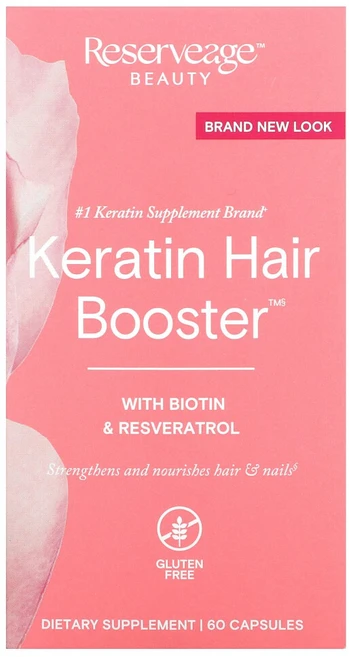 Reserveage Nutrition 리저브에이지 뉴트리션 케라틴 헤어 부스터 바이오틴 Keratin Biotin Booster, 60정, 1개 - 쿠팡