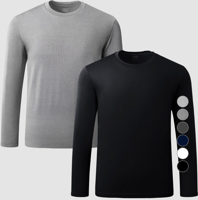 아르메데스 남성용 사방스판 긴팔 쿨 티셔츠+벌집 쿨 티셔츠 2매