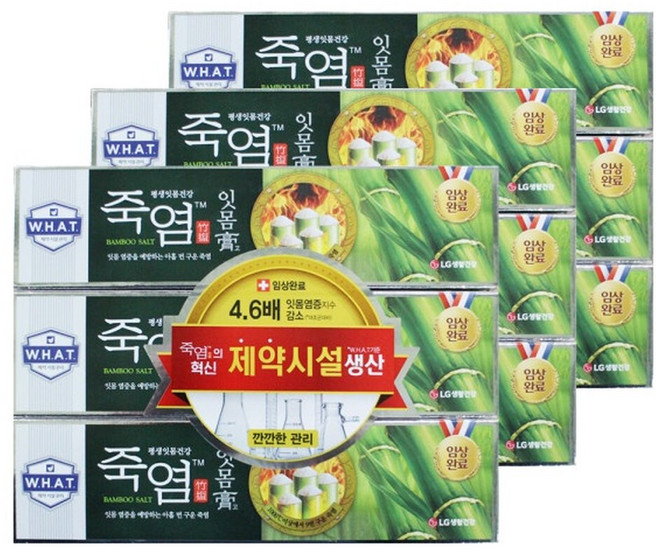엘지 죽염 치약 잇몸고 120g 3입 3개, 9개