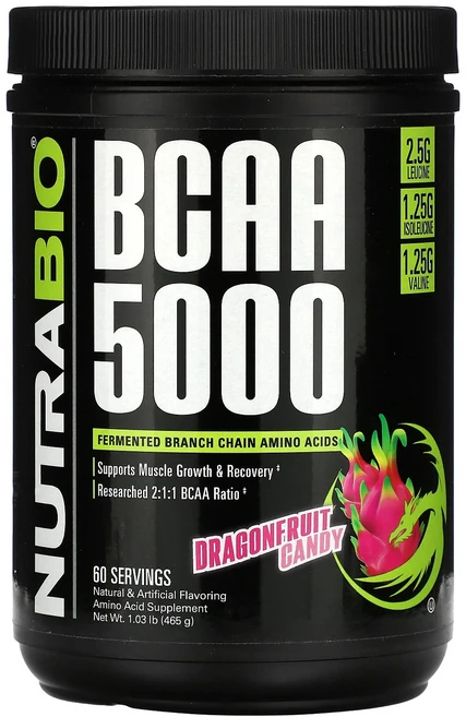 Nutrabio Labs BCAA 5000 용과 캔디 465g, 1개 - 쿠팡