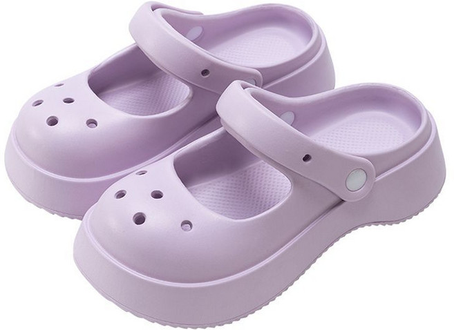 여름 동굴화 여성 키높이 플랫 세미 슬리퍼 샌들 여성250706-01