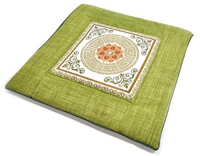 점집 보살집 전통문양 무늬 그린톤 손님용 좌식 마방석 깔끔 학생 서재 우수한통기성 의자