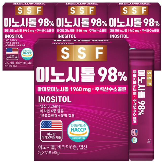 순수식품 이노시톨 98%, 2g, 120개