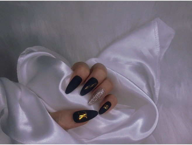 라보테제이 심플 명품 포인트 수제네일팁 간편한네일 붙이는네일 인조손톱, 롱발레리나, 무광, 1개