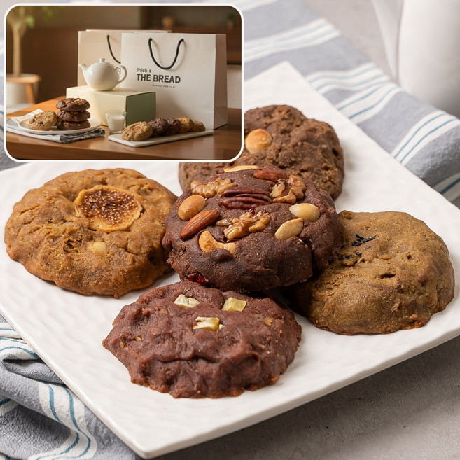 [ 1+1 설 선물 발렌타인데이 사전예약 ] 비건 통밀 르뱅쿠키 부모님 선물세트 700g*2박스 [발송일- 2.11~2.12]_선물용 종이가방 미포함, 2박스, 700g