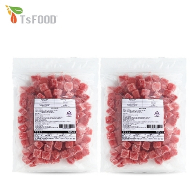 [보라티알] TS Food 냉동 수박 다이스 IQF 1kg x 2개