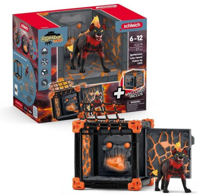 슐라이히 엘드라도르 용암 달팽이 피규어 소년 소녀를 위한 괴물 동물 장난감 7세 이상의 야수 | 70851, Lava Battle Cave