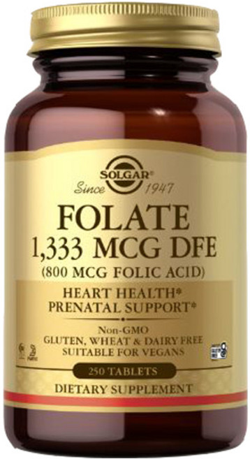 솔가 엽산 1333mcg 250정 (타블렛) Solgar Folic Acid 250tabs, 1개