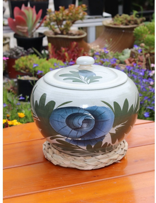 미니 목단 분청 장식용 핸드메이드 도자기 요강 인테리어소품 받침포함아님, 장식용 미니 요강 (받침 미포함)