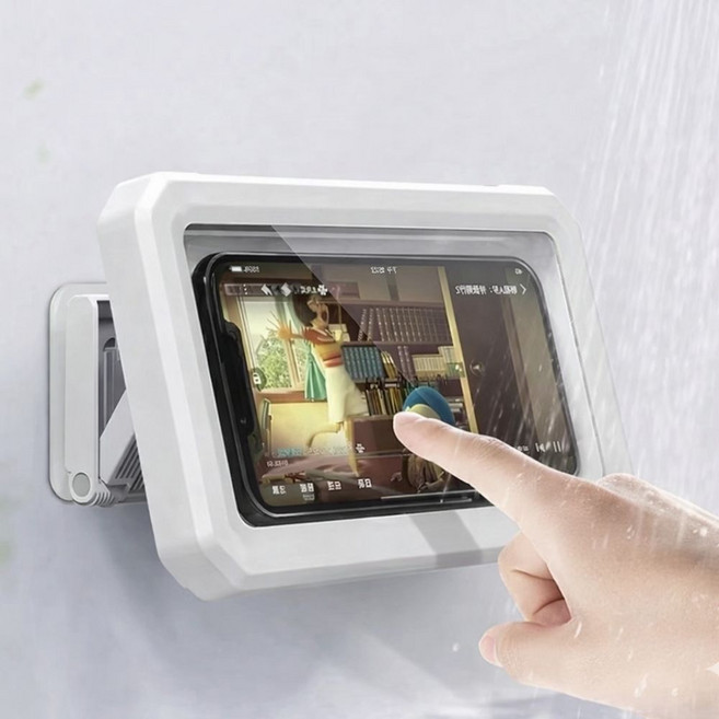 온디포 360도회전 탈부착 방수 핸드폰 거치대, 1개, 화이트