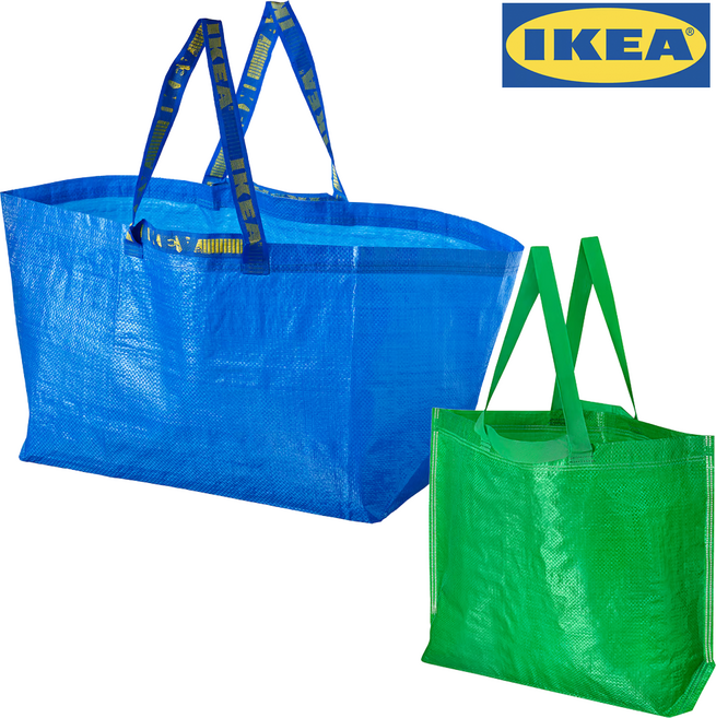 이케아 정품 장바구니 타포린백 세트, 1세트, L+M