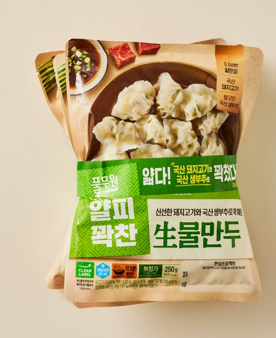 [풀무원] 얄피꽉찬 생물만두, 1개, 750g