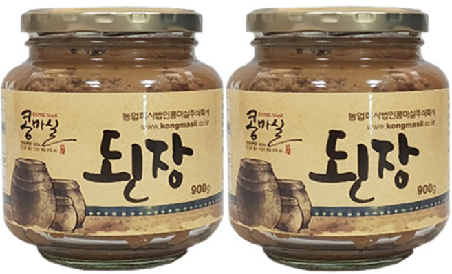 콩마실 재래식 집 된장(국산콩100%), 2개, 900g