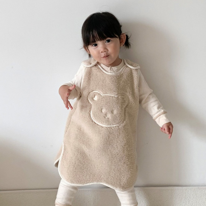 돗투돗 큐비 벨보아 유아 겨울 수면조끼