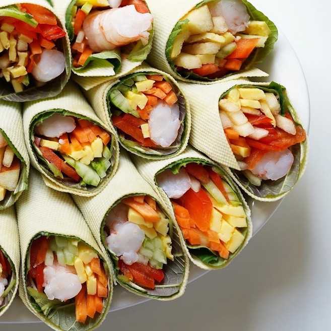 너의반찬 포두부 새우 사과말이 다이어트 식단 집들이 홈파티 소용량 2인분 5롤 간장겨자소스, 350g, 1개, 1박스