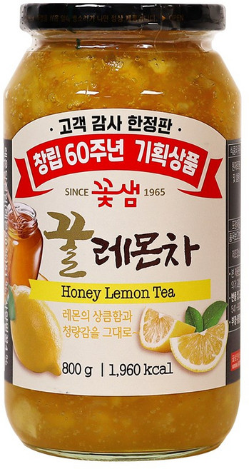 꽃샘 꿀레몬차 800g 레몬청 액상차, 1개입, 1개
