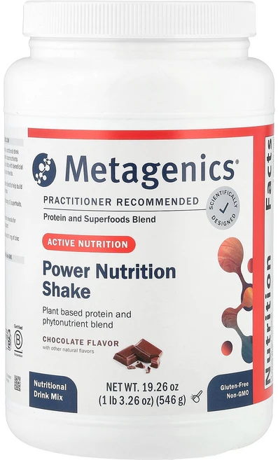Metagenics Power Nutrition Shake Chocolate 1 lb 3.26 oz 546 g, Metagenics, Power Nutrition Sh - 쿠팡