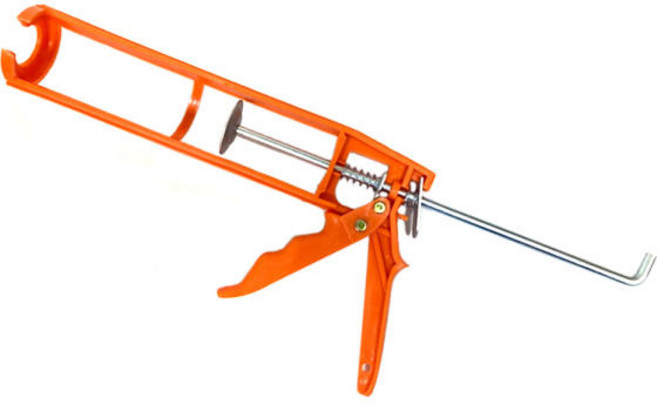 신용 플라스틱 실리콘건 PVC 실란트 실리콘총 접착 보수 공사 코킹, 1개