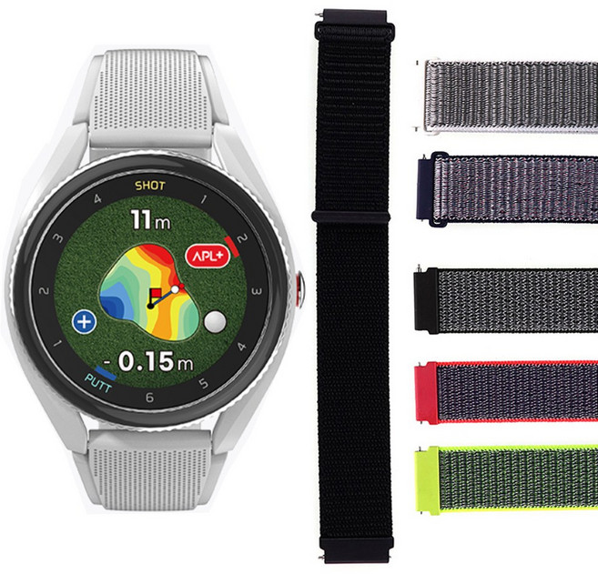 보이스캐디 T9 시계형 스트랩 20mm 스포츠 루프 호환밴드, 01.LP07BK20S 블랙