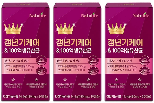 여성 갱년기 유산균 YT1+갱년기 케어 100억 유산균세트/프리미엄 여성 갱년기 케어 100억 생 유산균 식약청인증 영양제, 3개, 30회분 - 쿠팡