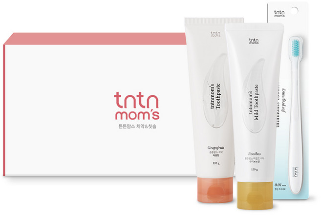 튼튼맘스 예비맘 양치 세트 (임산부 치약 2개 칫솔 1개), 자몽1+루이보스1+칫솔1, 1개