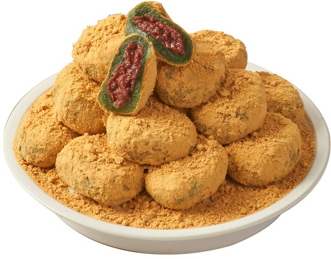 하람떡방 당일생산 100% 찹쌀 저당 팥 앙금 콩쑥개떡, 1개, 1.8kg